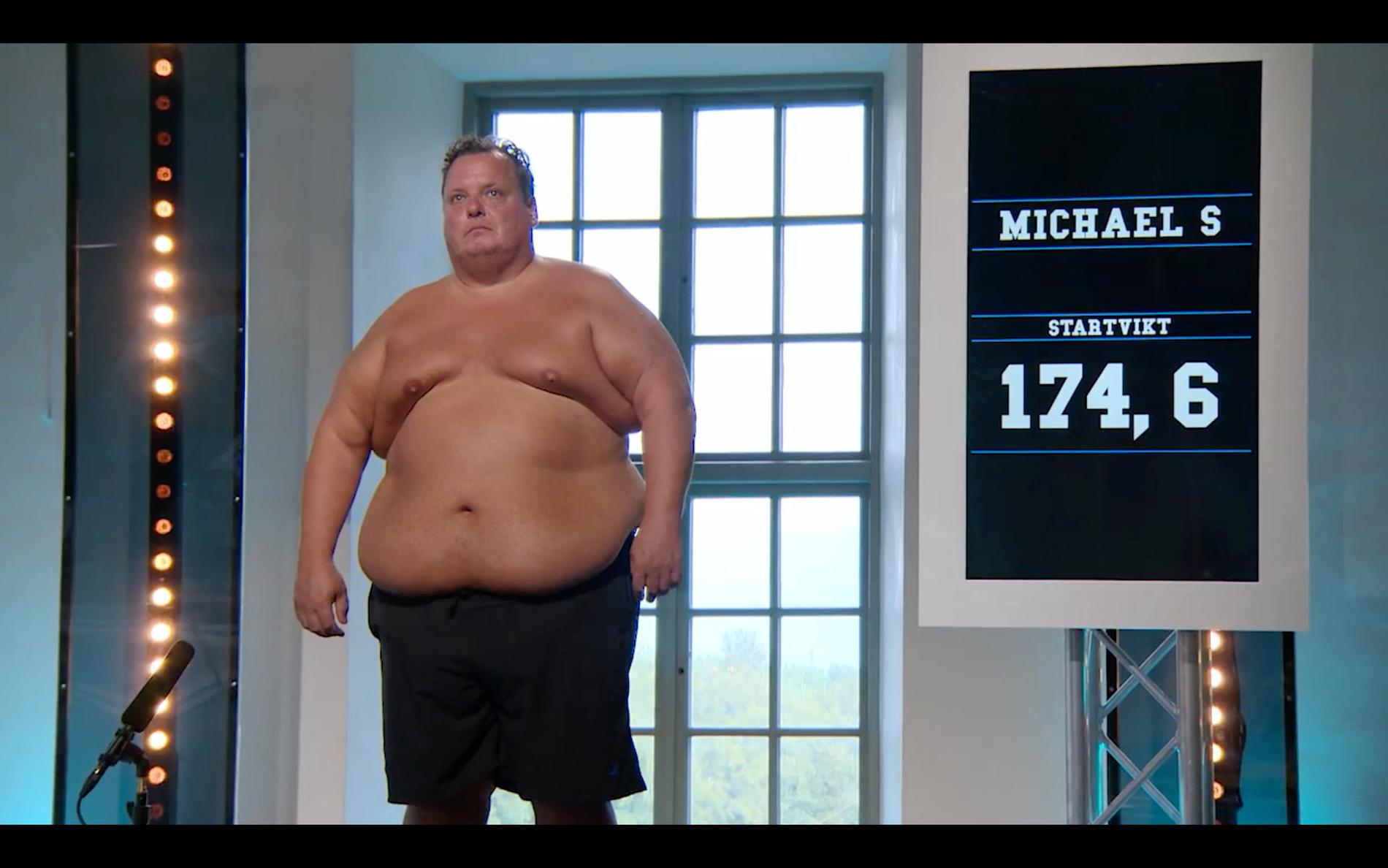 Michael Sjögren är tillbaka i ”Biggest loser” - 20 kilo tyngre än när han vägdes in första gången
