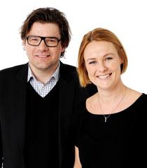 Aftonbladets chefredaktör Jan Helin och vd Anna Settman.