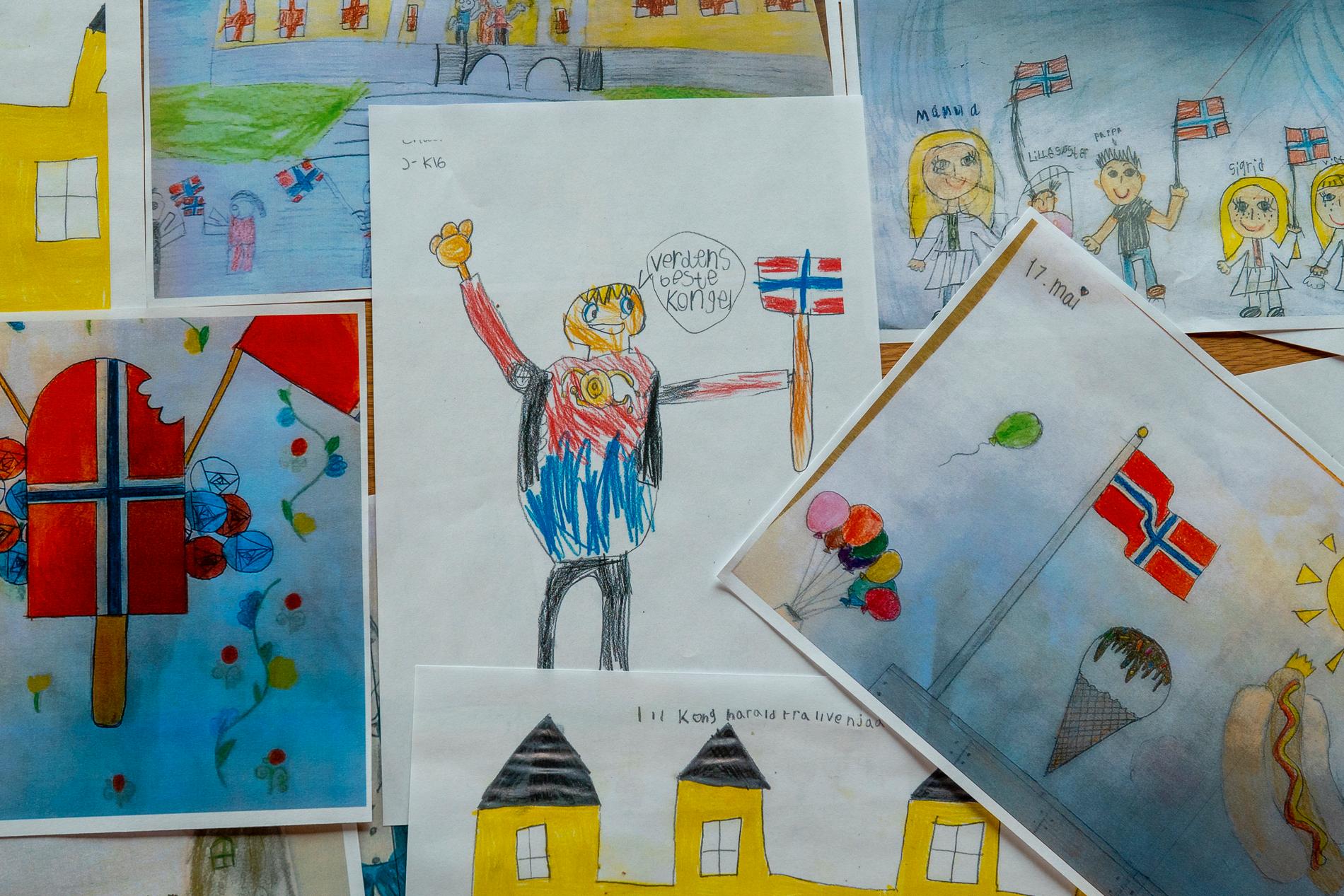 Över tusen teckningar har kommit in till det norska kungaparet inför nationaldagen – eftersom årets firande ser så pass annorlunda ut med tanke på coronapandemin. Kungaparet kommer att ta emot teckningarna på slottet den 17 maj.
