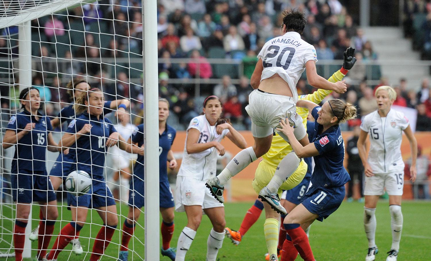 Abby WambachS 2-2-mål i VM 2011.