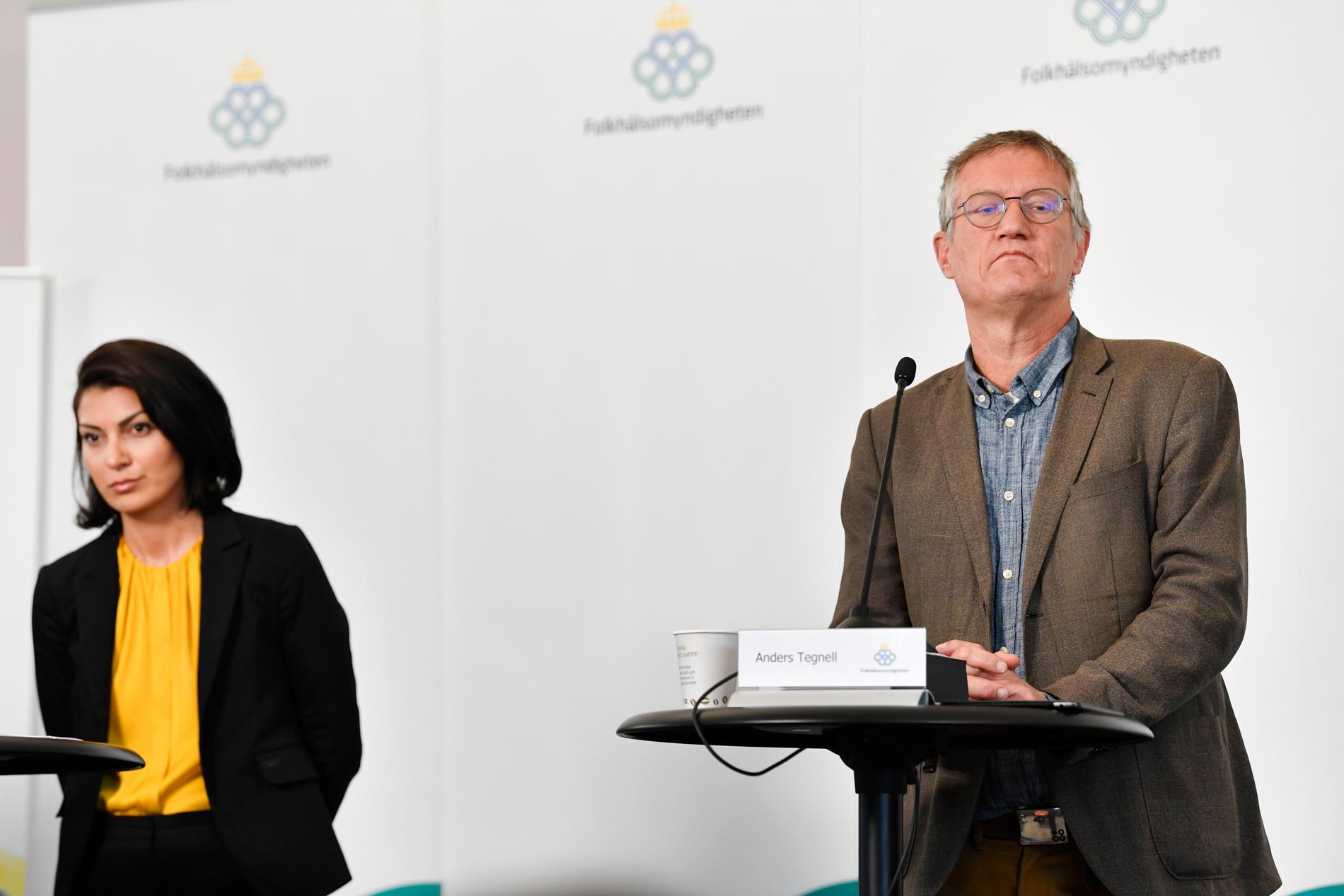 Anders Tegnell, statsepidemiolog, Folkhälsomyndigheten och Taha Alexandersson, ställföreträdande krisberedskapschef på Socialstyrelsen.