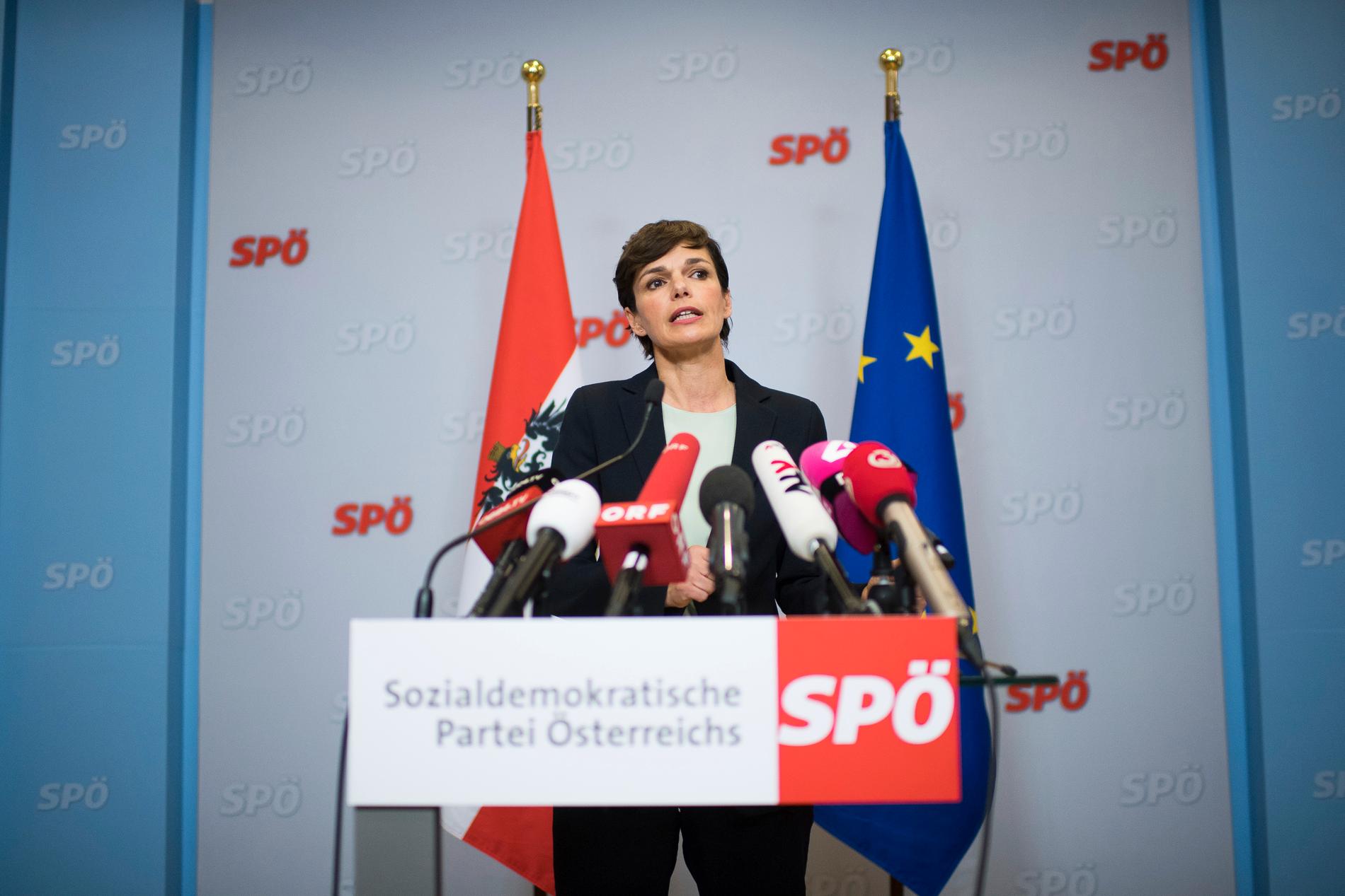Socialdemokraternas nya partiledare Pamela Rendi-Wagner har haft motvind, och opinionssiffrorna ser sämre ut än valresultatet 2017. Arkivbild.