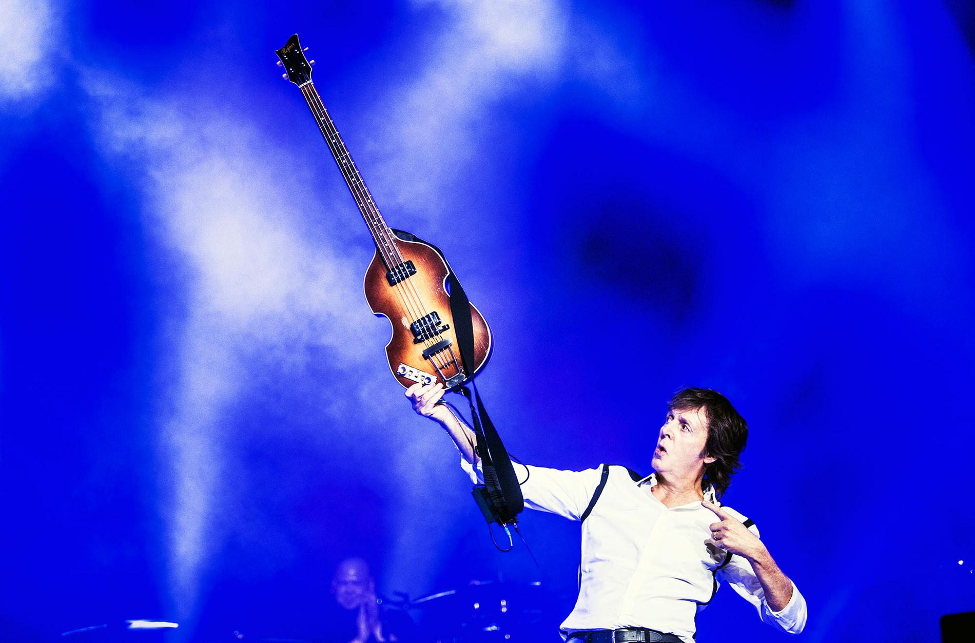 Paul McCartney in action.