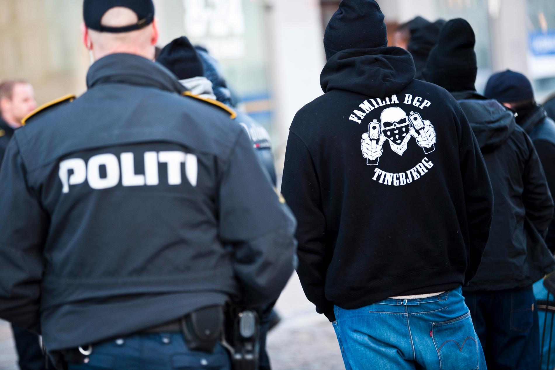 Medlemmar av det danska kriminella gänget Loyal to familia som nu måste upplösas efter domstolsbeslut. Arkivbild.