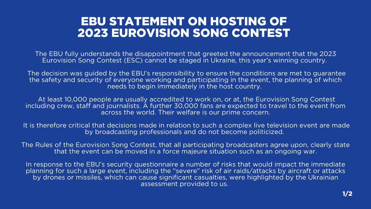 EBU:s uttalande.
