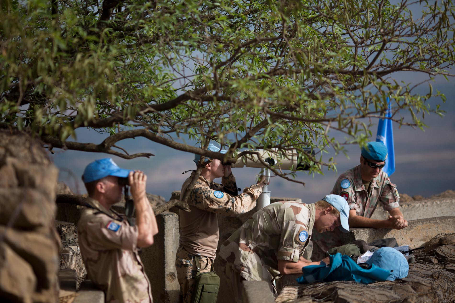 FN-styrkan Undof på Golanhöjderna i augusti 2014.