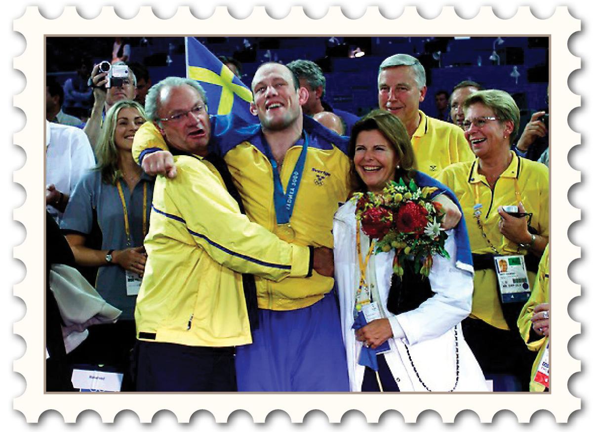 Ljungbergs kungakram Var: OS i Sydney 2004.
Sveriges första OS-guld 
i brottning. Carl XVI 
Gustaf faller pladask för Mikael Ljungberg. 
Precis som OS-finalens förlorare, ukrainaren Davyd Saldadze.