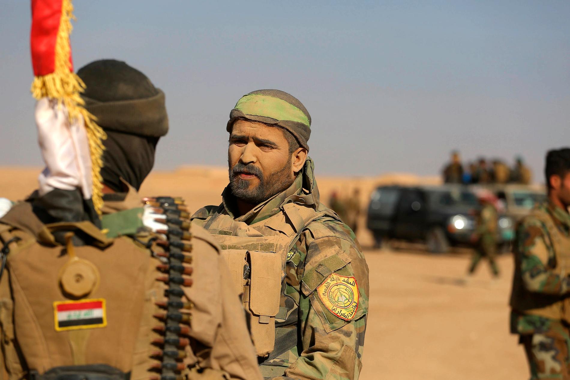 Soldater som kämpar mot terrorrörelsen IS i Irak. Arkivbild.