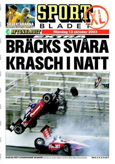 Sportbladet 13 oktober 2003.