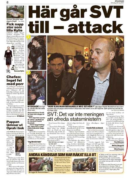Aftonbladet 23 maj (ovan) och 29 maj (nedan).