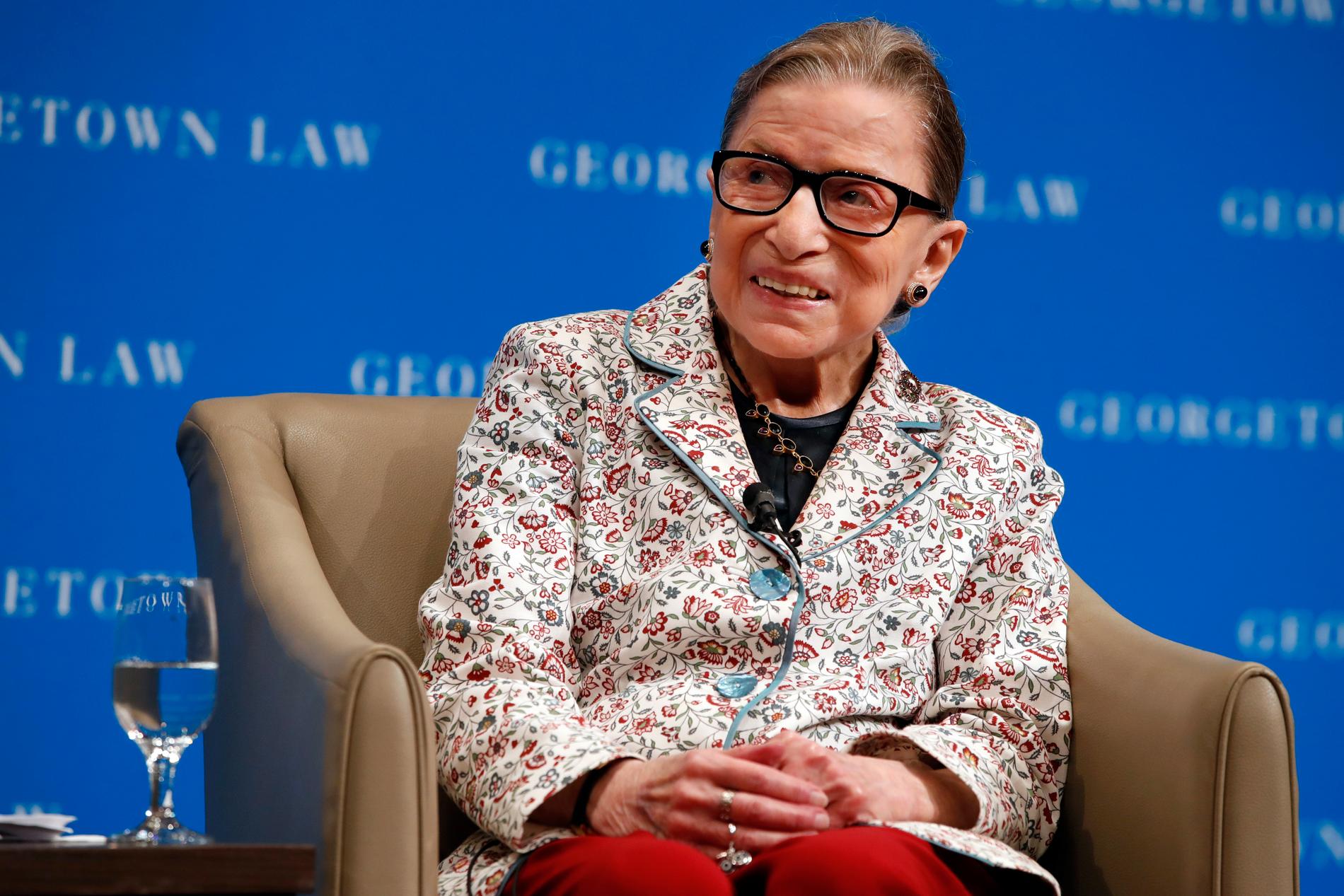 Ruth Bader Ginsburg 2018. Den populära domaren har gått bort, 87 år gammal.