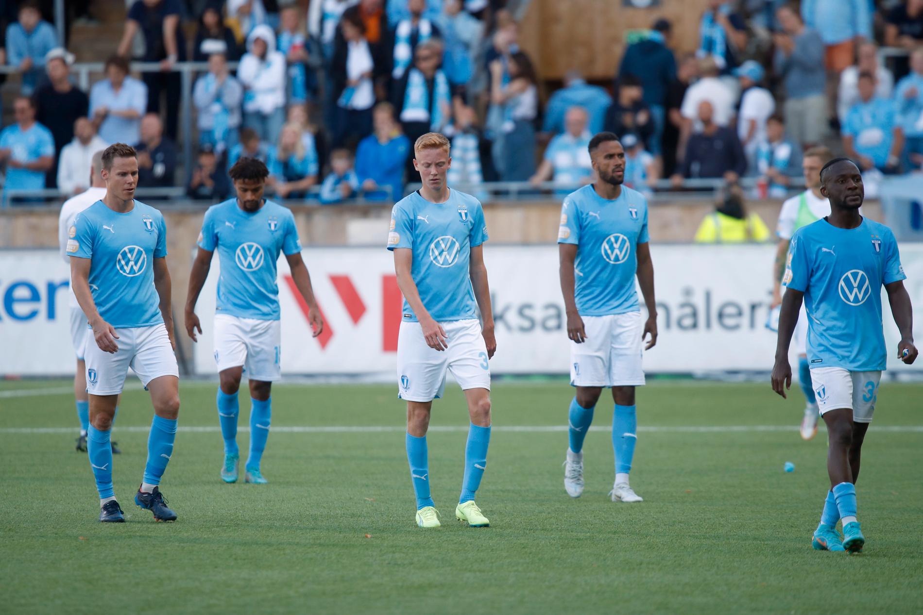 Besvikelse i Malmö FF efter förlust borta mot Sirius med 1–2.