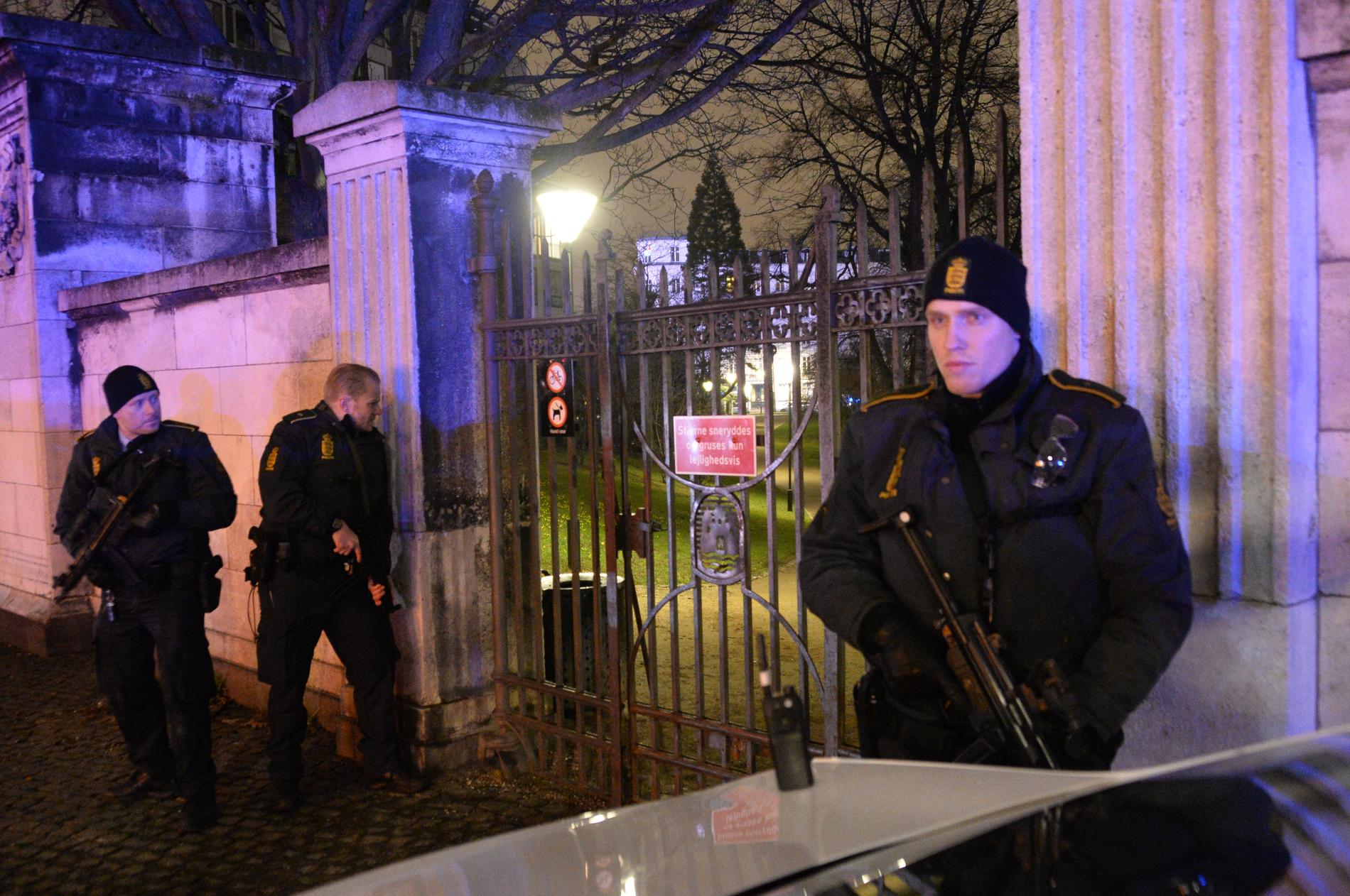 Polisen söker efter gärningsman vid en park i centrala Köpenhamn i natt.