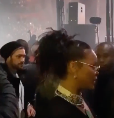 Rihanna på Asap Rockys konsert i Globen.