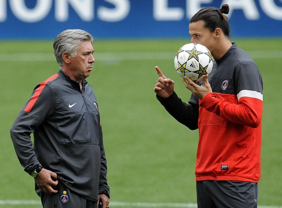Ancelotti och Zlatan.