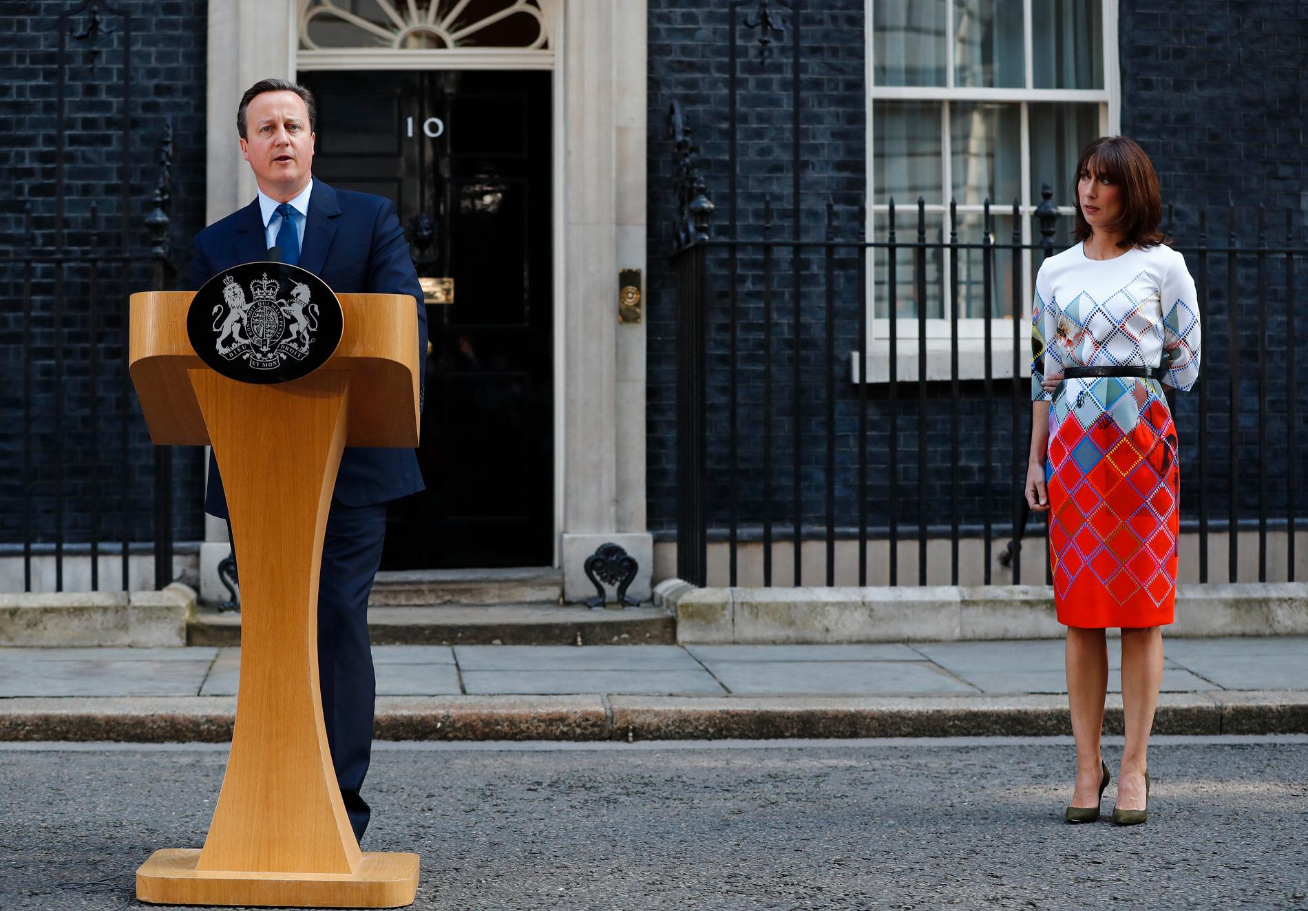 David Cameron höll under fredagsförmiddagen ett tal där han meddelade sin avgång i oktober.