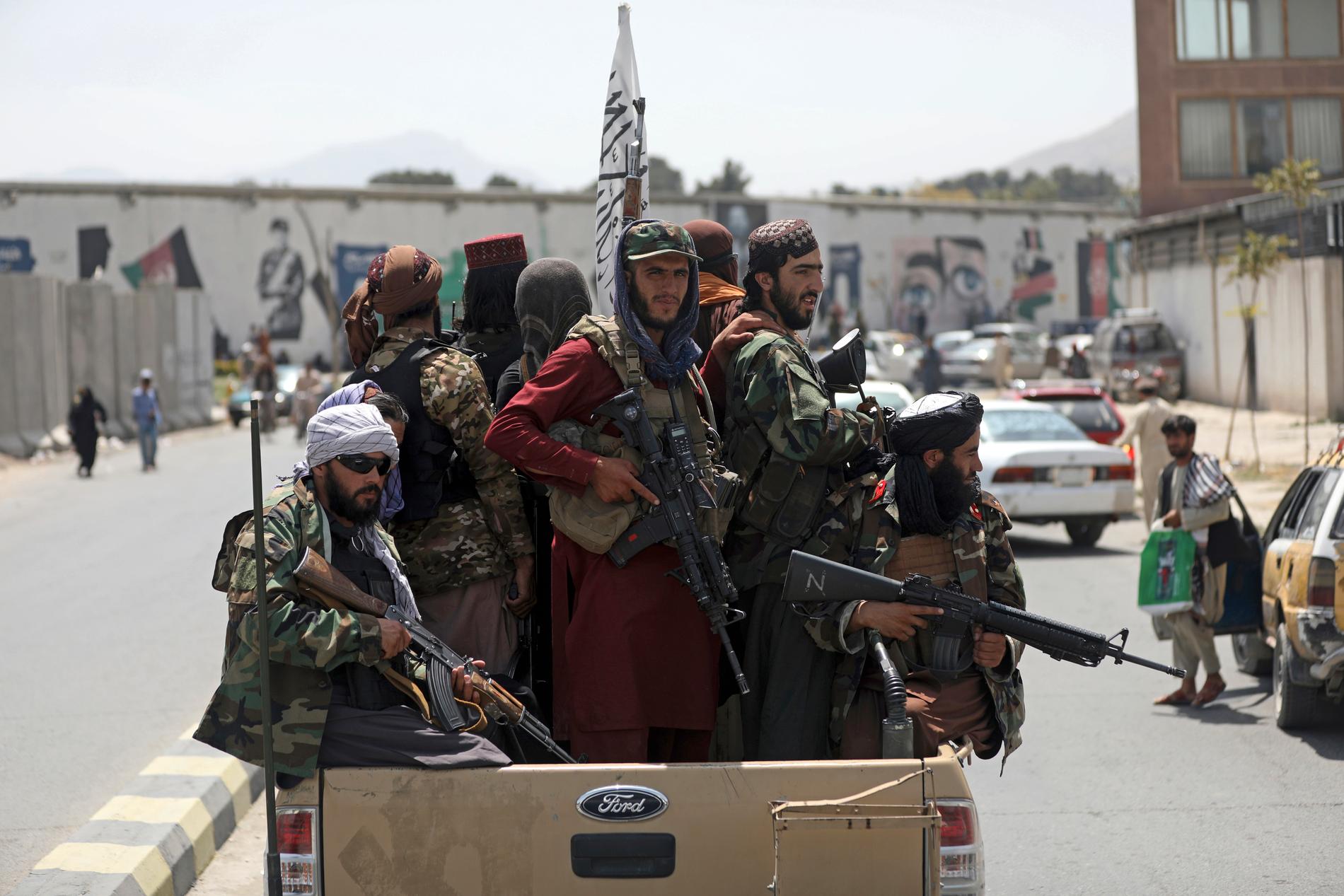 Talibaner i Kabul augusti 2021. 