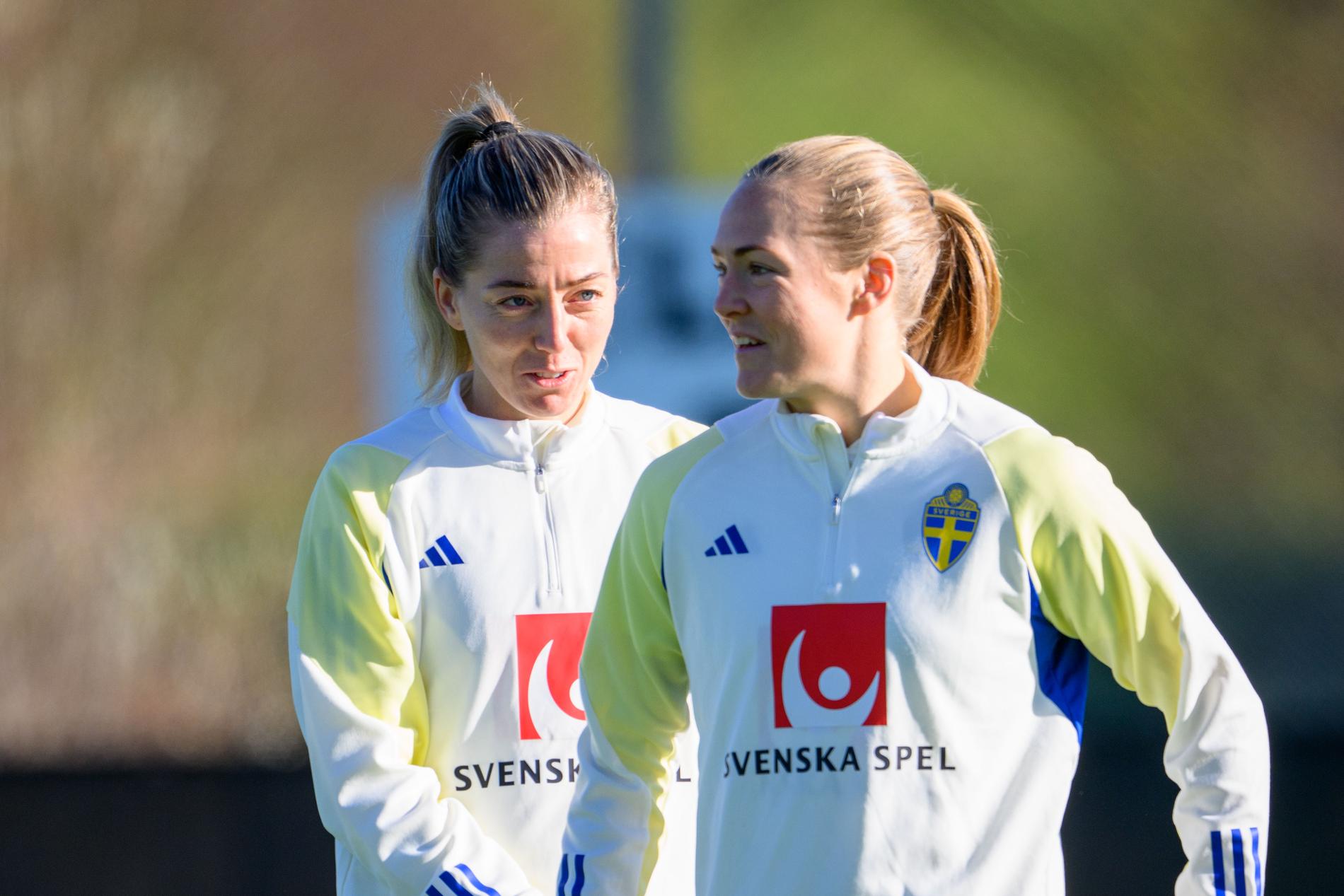 Linda Sembrant och Magdalena Eriksson tillsammans i landslaget.
