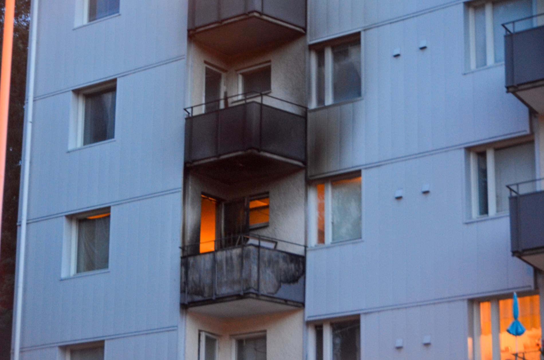 En lägenhet har brunnit i Kortedala, Göteborg.
