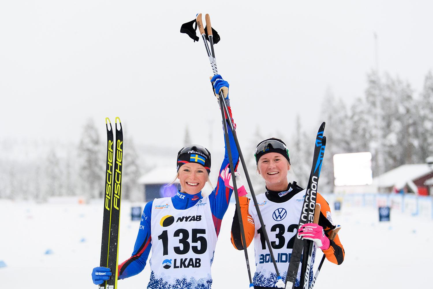 Frida Karlsson och Maja Dahlqvist tidigare under säsongen.