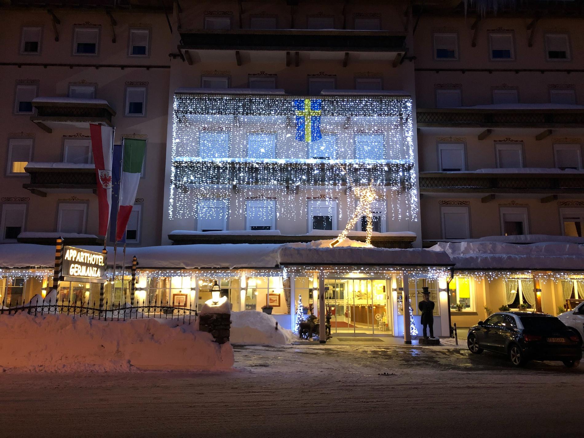 Hotellet i Toblach där Frida Karlssons öde i Tour de Ski avgörs. 