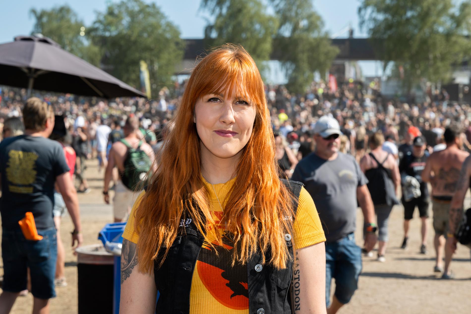 Aftonbladets hårdrocksskribent Sofia Bergström på plats på Sweden Rock Festival.