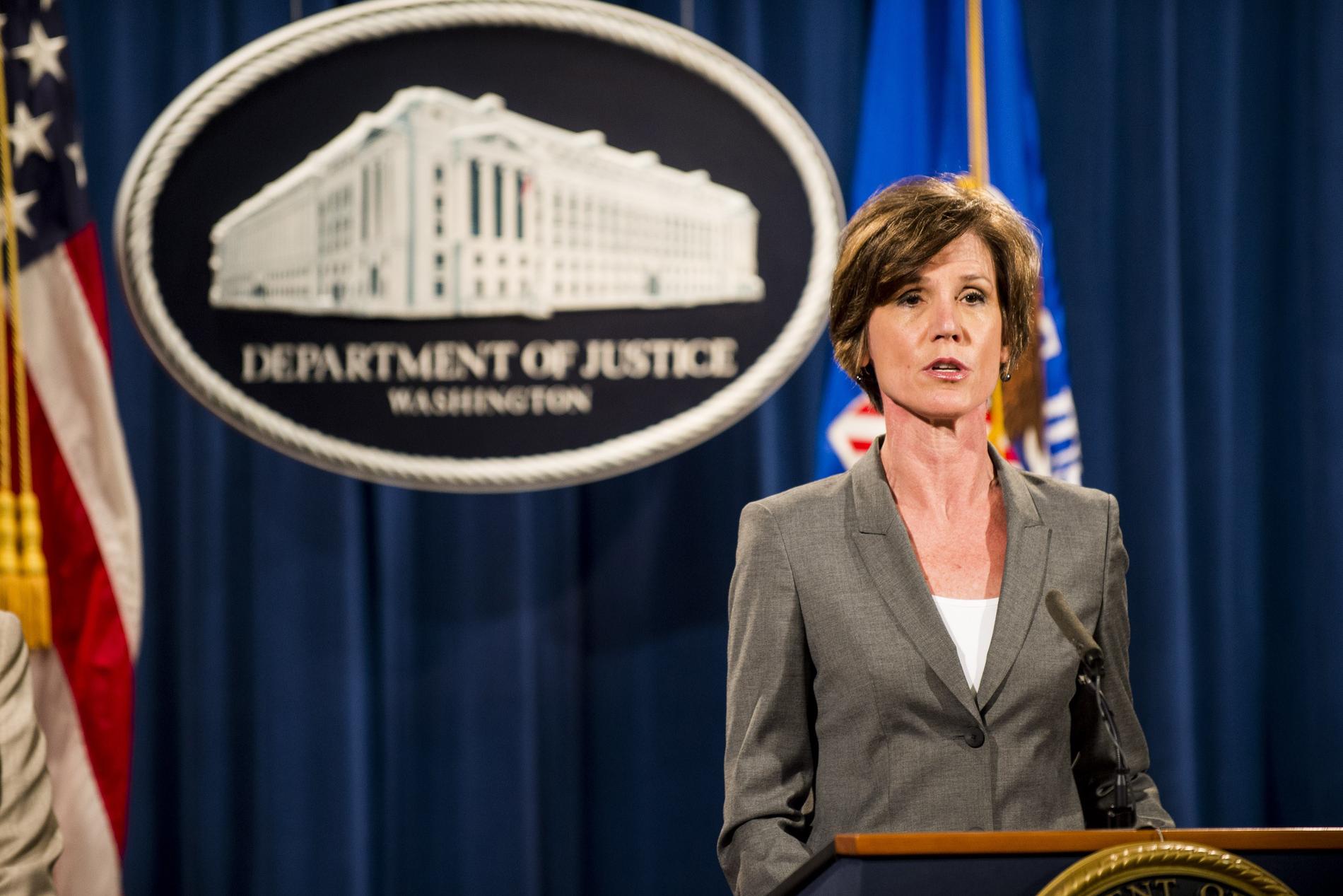 USA:s tillförordnade justitieminister Sally Yates.