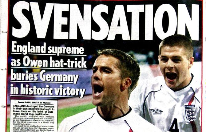 Det började bra i England. Efter 5-1-segern mot Tyskland i München hyllade tidningarna svensken.