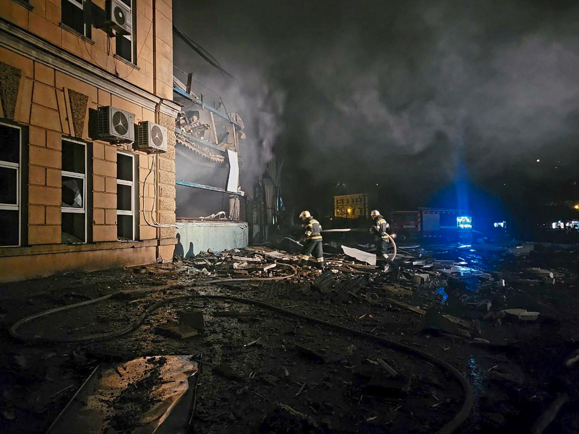 Akrivbild från efter ett ryskt anfall mot Odessa i november förra året.