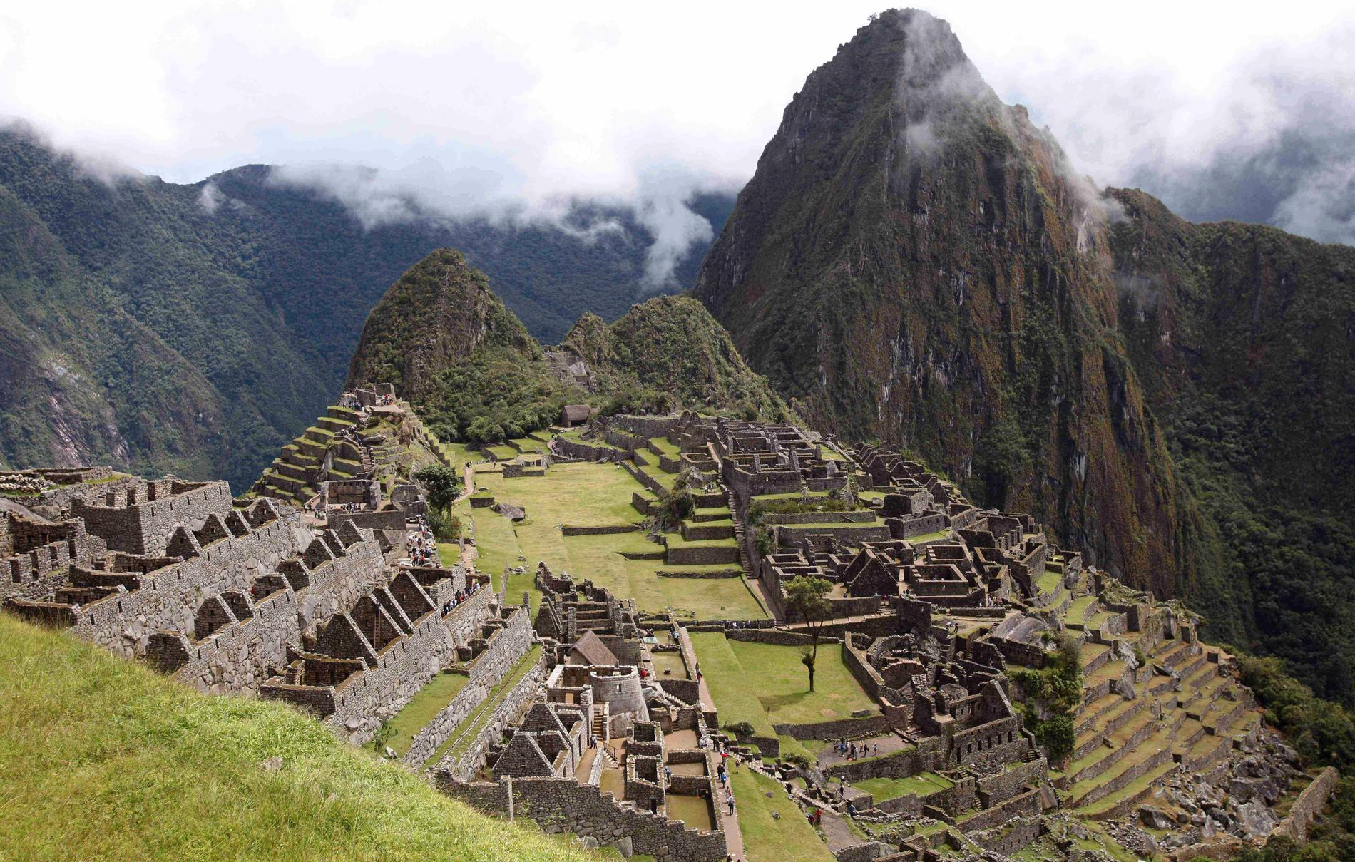 Machu Picchu i de peruanska Anderna. Arkivbild.