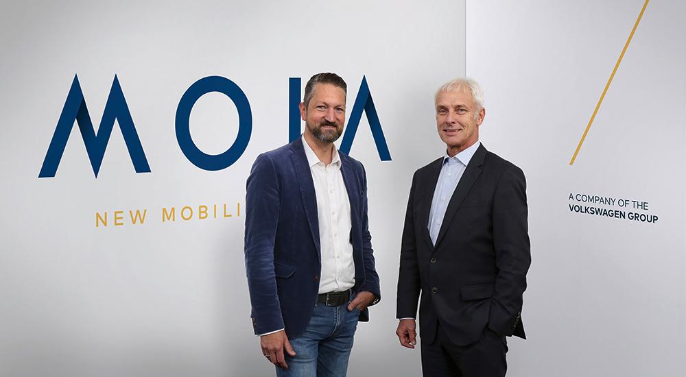 Ole Harms, vd för Moia och MAtthias Müller, vd för Volkswagenkoncernen.