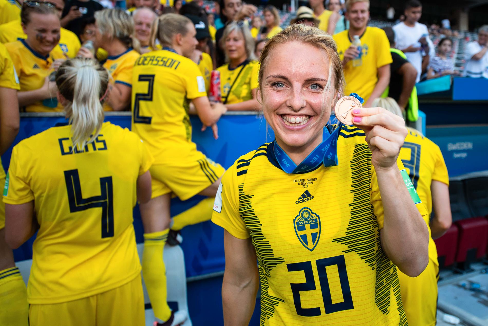 Mimmi Larsson med VM-bronset 2019.