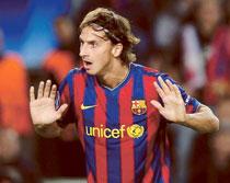 NÄTADE – FÖRGÄVES Zlatan Ibrahimovic spräckte sin målnolla i Champions League för Barcelona, men till ingen nytta. Rubin Kazan skrällde rejält på Camp Nou.