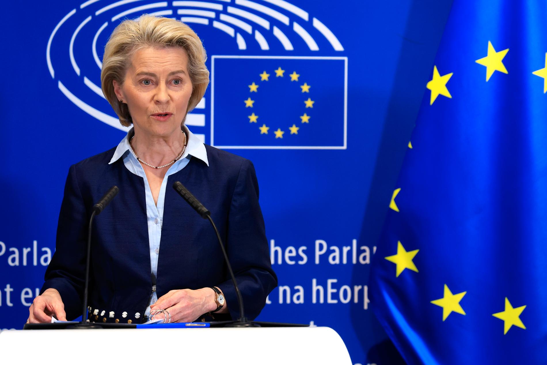 EU-kommissionens ordförande Ursula von der Leyen är i blåsväder. Arkivbild.