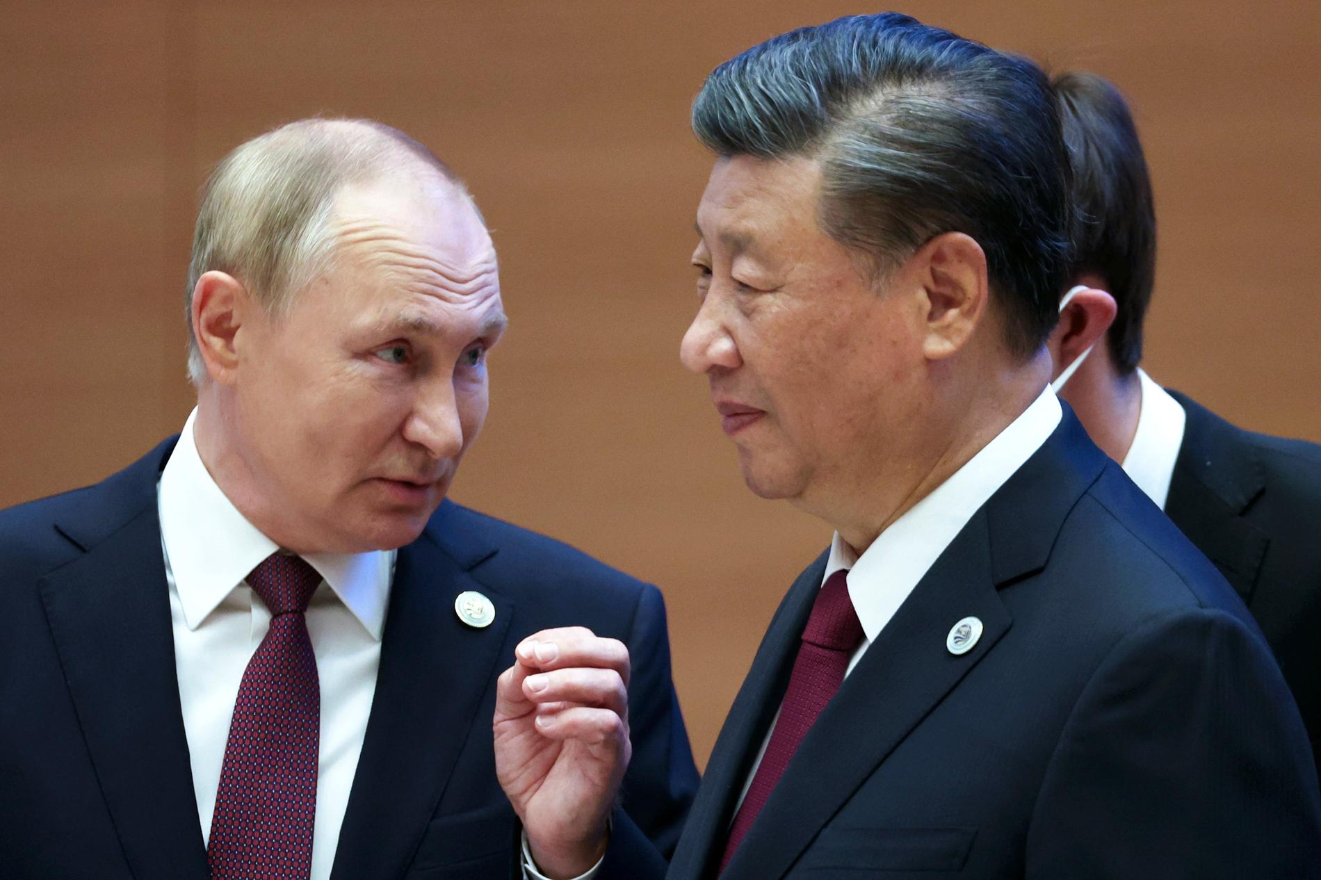Xi Jinping och Vladimir Putin.