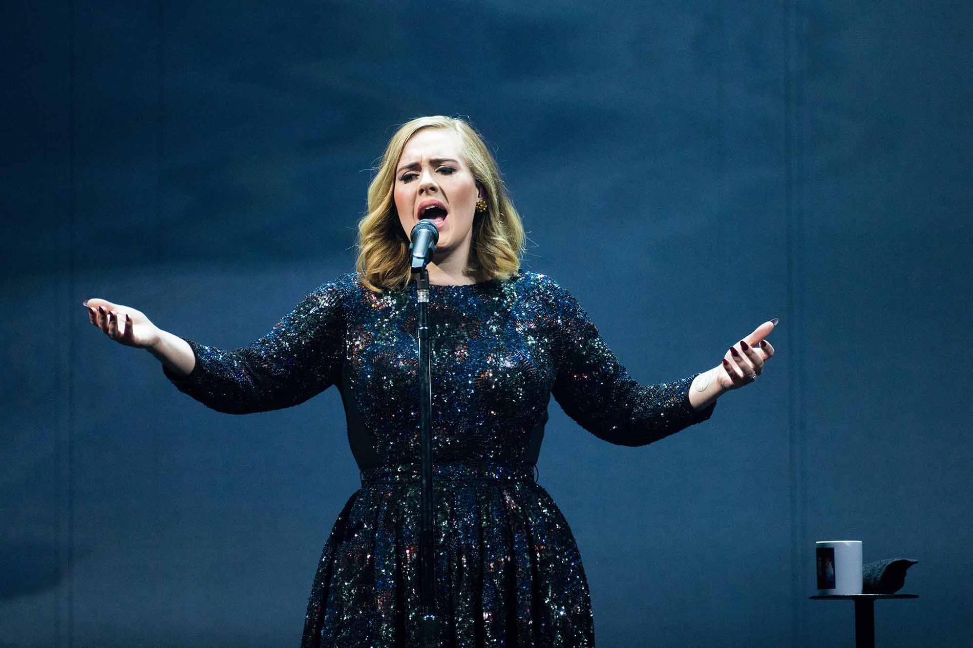 Adele när hon spelade i Tele 2 Arena i Stockholm i år.