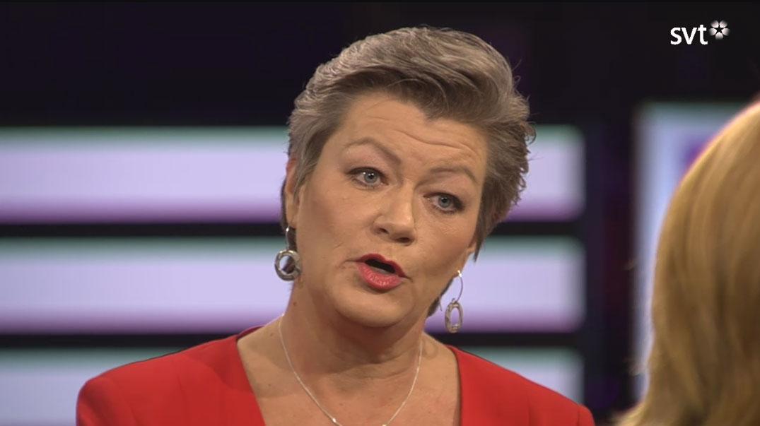 Ylva Johansson i SVT:s Agenda.
