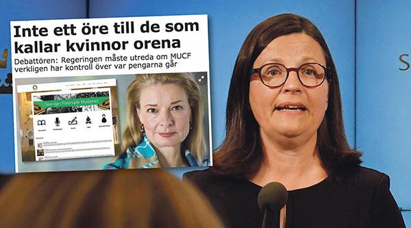 Anna Ekström svarar liberalernas Lotta Edholm.