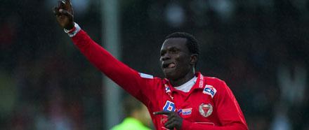 Matchhjälten  Abiola Dauda gjorde matchens enda mål och sköt med det Kalmar till cupfinal.