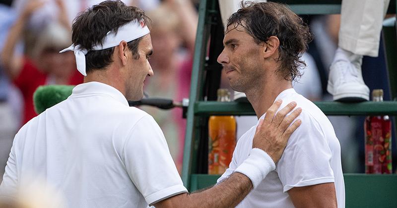 Roger Federer och Rafael Nadal.