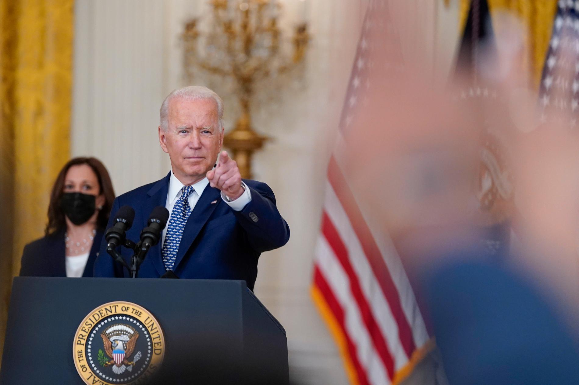 Joe Biden ångrar inte att han drar hem de amerikanska trupperna från Afghanistan.