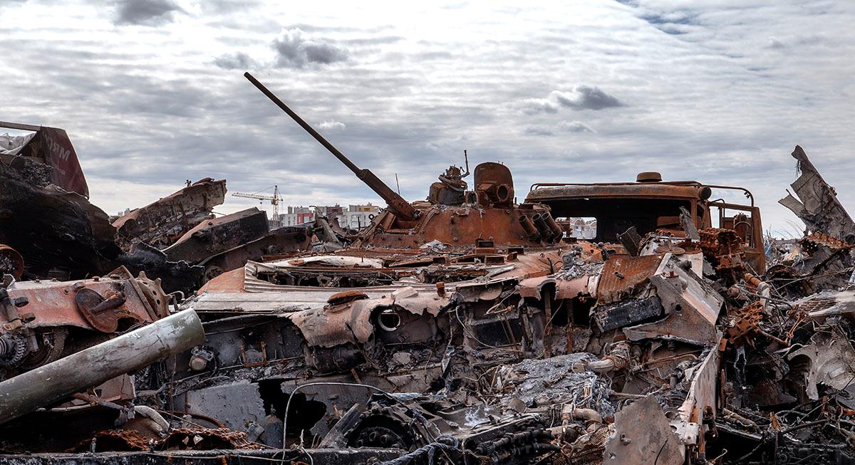 Ryska tanks utslagna av den ukrainska armén.