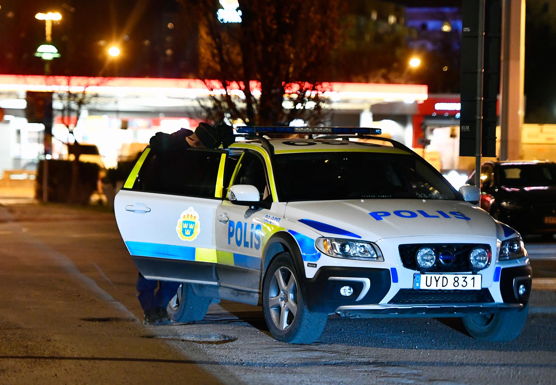 En polispatrull i Solna. 