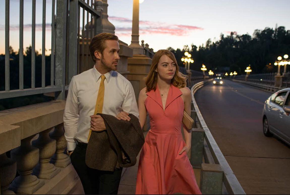 Ryan Gosling och Emma Stone i 14-faldigt Oscarnominerade musikalen ”La la land”.