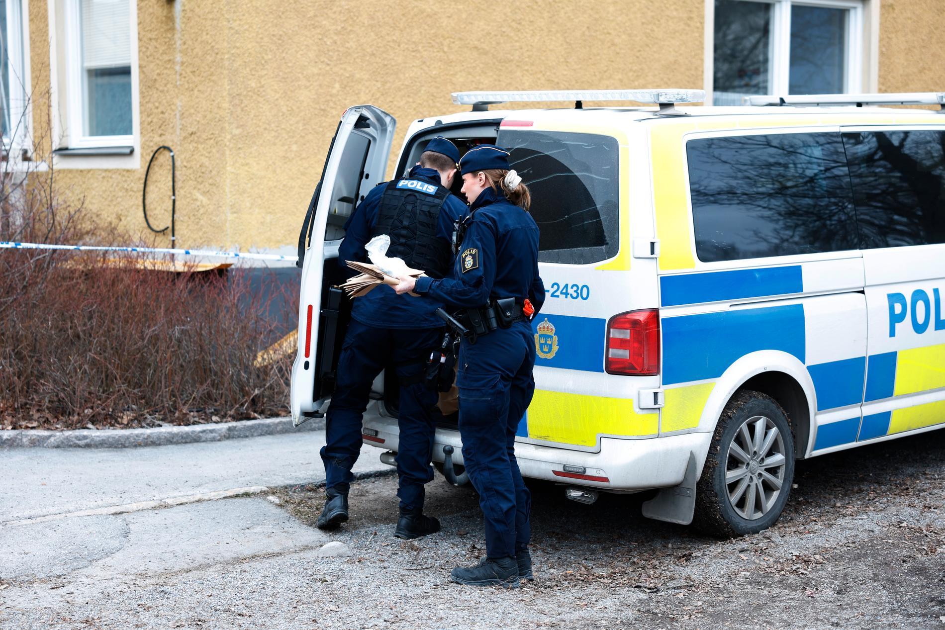 Polisinsats i Skärholmen.