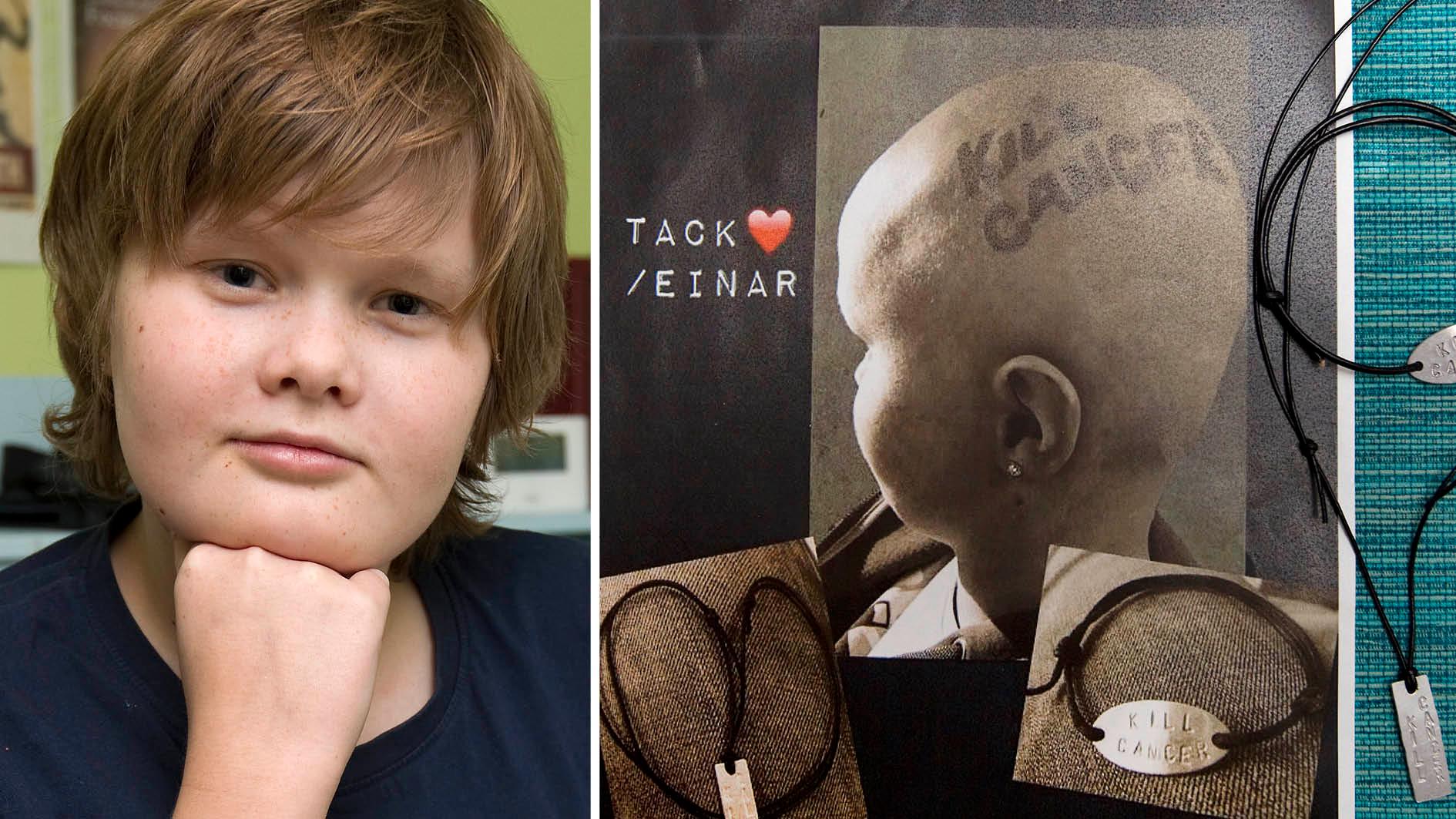 Einar är 13 år gammal och har skelettcancer, men han har bestämt sig för att vinna över sjukdomen. Nu gör han smycken och säljer för att samla in pengar till Barncancerfonden.
