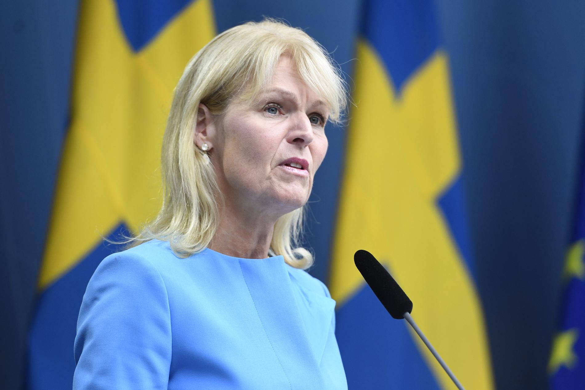 – Vi har en pågående dialog med den norska regeringen för att få i gång arbetspendlingen igen, säger utrikeshandelsminister Anna Hallberg. Arkivbild.
