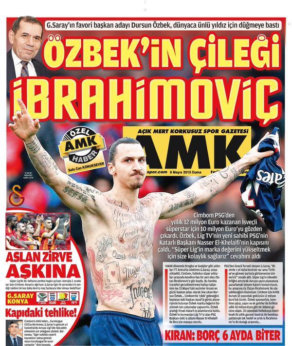 Turkiska tidningen AMK i dag.