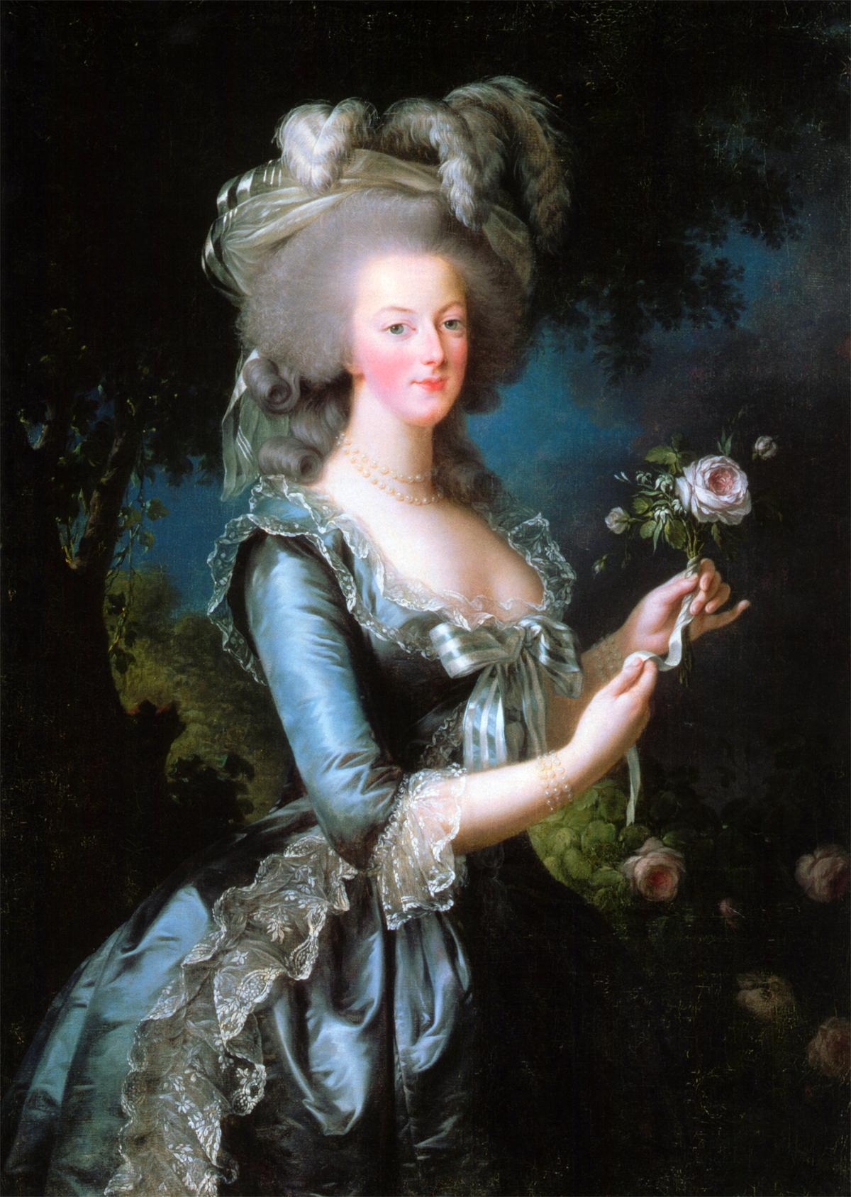 Marie Antoinette avbildad av konstnären Élisabeth Vigée Le Brun. På hennes handled syns ett armband som inte är så olikt det som nu har sålts på auktion – för drygt 70 miljoner.