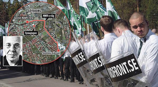 Polisen hänvisade nazisterna till en ny marschväg – nära synagogan i Göteborg. På Jom Kippur, judarnas heligaste dag. Nej, det är inte 30-talet utan hösten 2017 i Göteborg, Sverige, skriver Willy Silberstein.